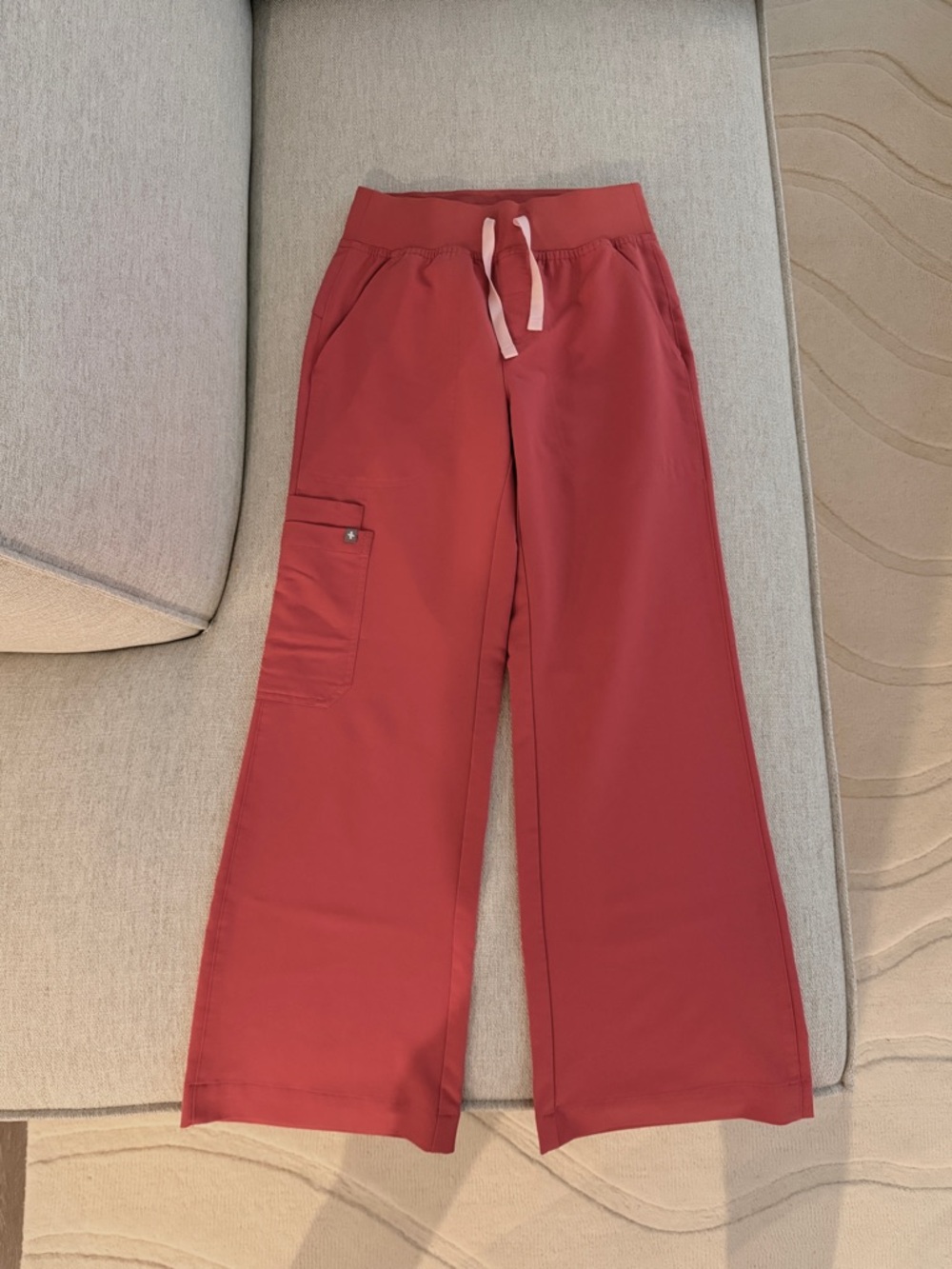 Figs Isabel Wide Leg Scrub Pants Pulmonary Pink XXSP